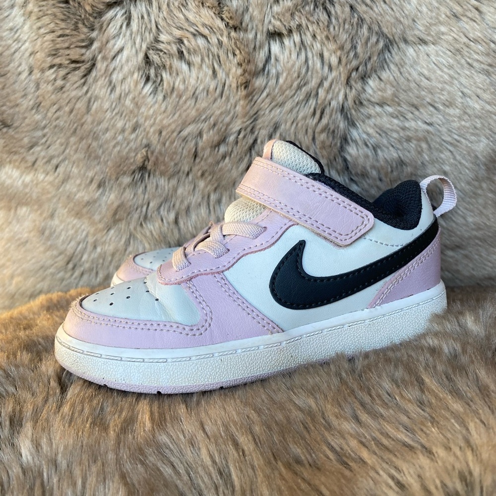 Nike Court Borough Low 2 Pink Purple Toddler Sneakers Shoes Size 9